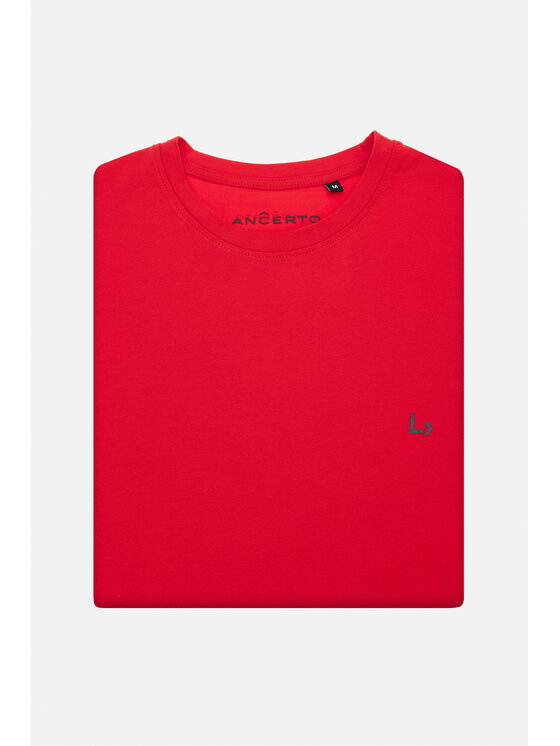 Lancerto Lancerto T-Shirt Linus TS073123000025 Czerwony Regular Fit