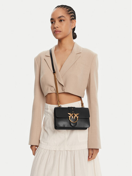 PINKO PINKO Rankinė Love One Mini ST.CL Al 25-26 PLTT 105856 A0F1 Juoda
