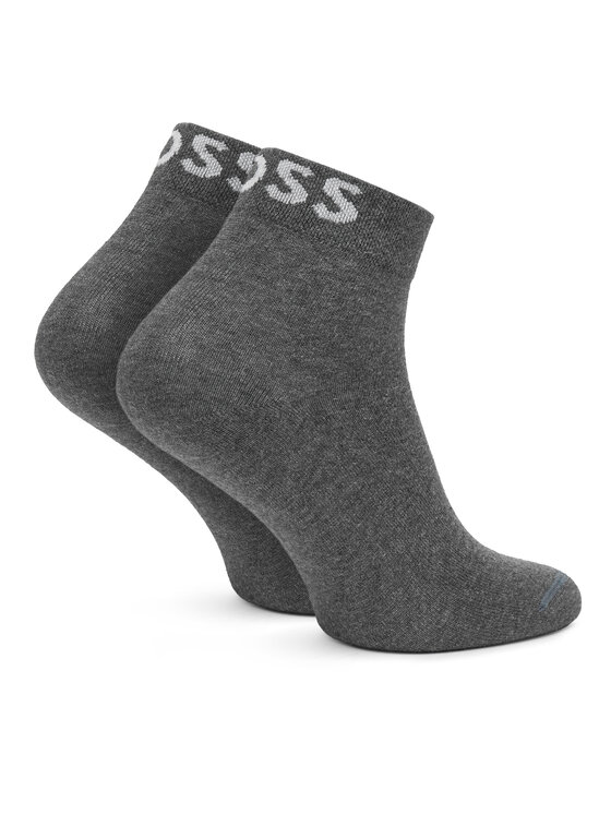 BOSS BOSS 2er-Set hohe Damensocken 2P SH Logo CC 50502066 Grau