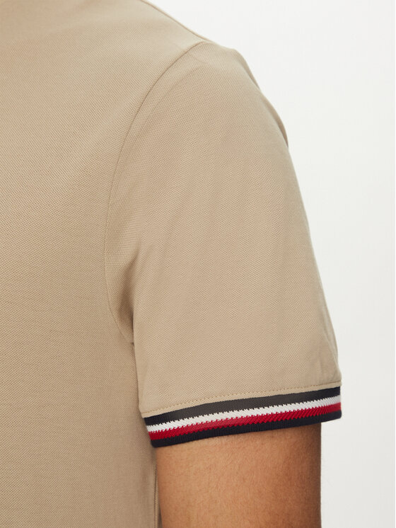 Tommy Hilfiger Tommy Hilfiger T-krekls Global Stripe MW0MW38630 Bēšs Regular Fit