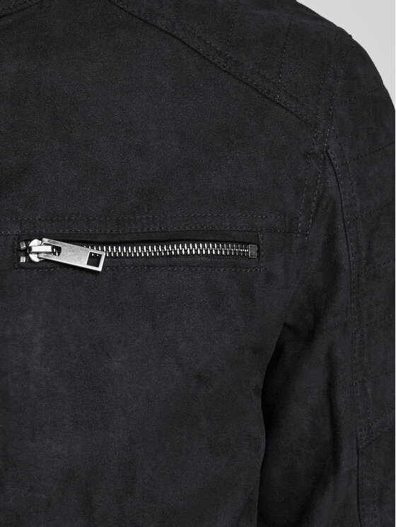 Jack & Jones Jack & Jones Bunda z imitace kůže Rocky 12147218 Černá Regular Fit