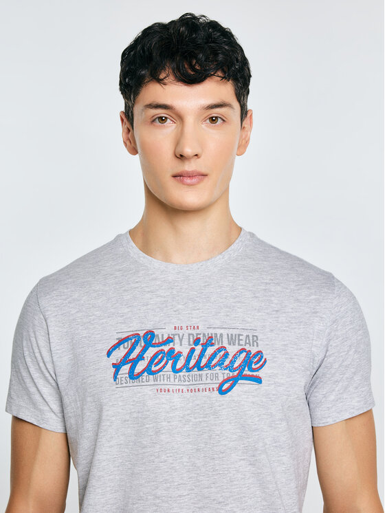 BIG STAR BIG STAR T-Shirt KEREN Szary Basic Fit