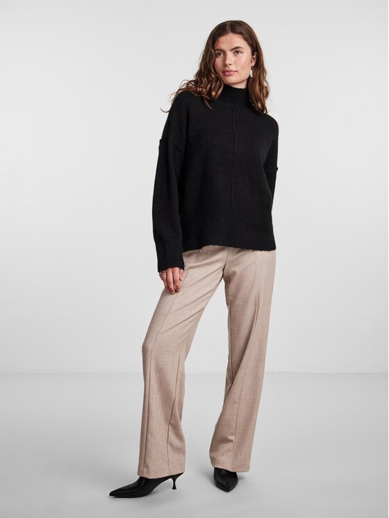 YAS YAS Bluză cu gât 26030703 Negru Loose Fit