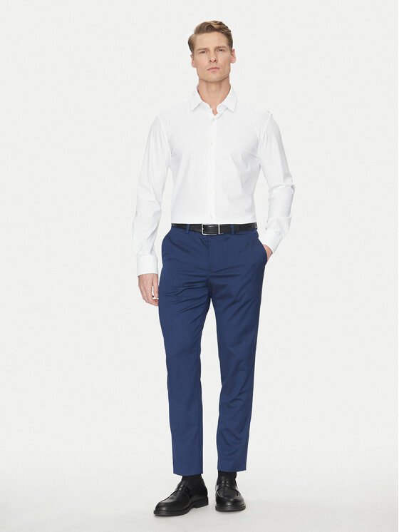 BOSS Boss Krekls P-Hank-S-Kent-C1-222 50503554 Balts Slim Fit