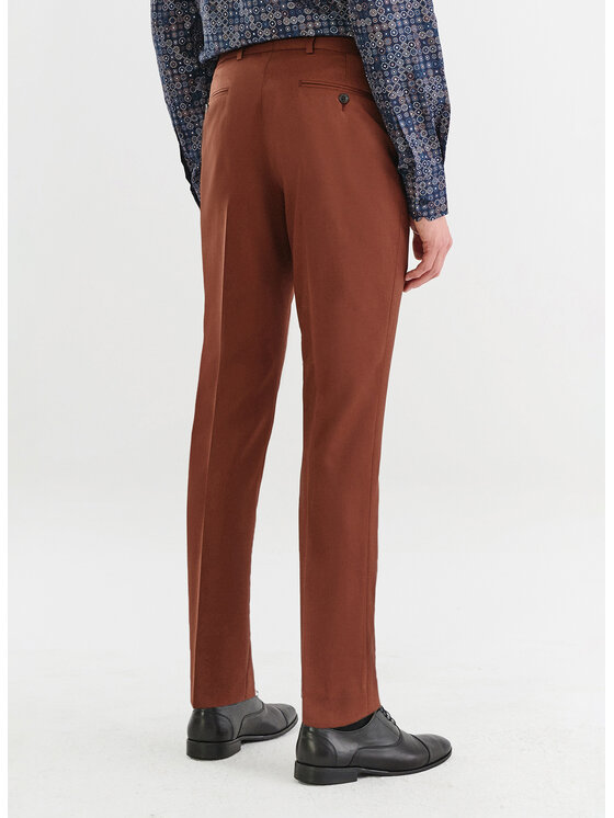 Pako Lorente Pako Lorente Spodnie garniturowe P22WF-6G-040 Brązowy Slim Fit