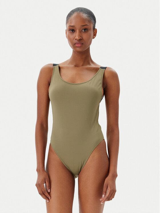 Női Női fürdőruha Calvin Klein Swimwear, Méret: L, Zöld, KW0KW02859