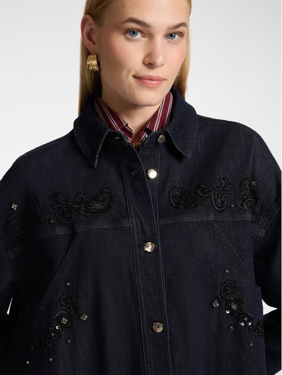Elena Mirò Elena Mirò Marynarka R403Z000045N034 Niebieski Boxy Fit
