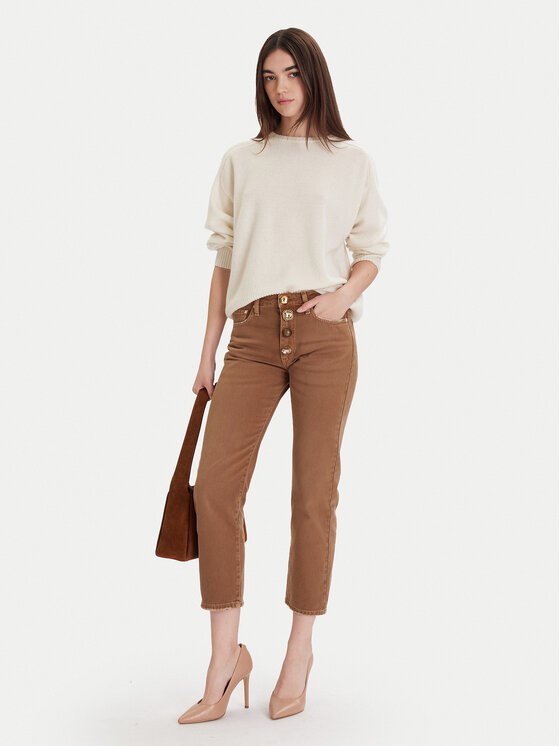 ViCOLO ViCOLO Jeans hlače DF5056 Rjava Regular Fit