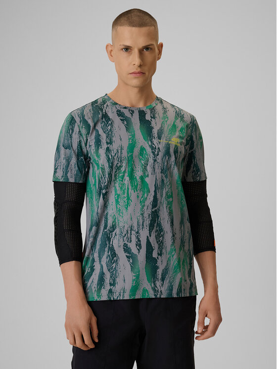 4F 4F Koszulka rowerowa GET LOST FEEL FOUND Zielony Regular Fit