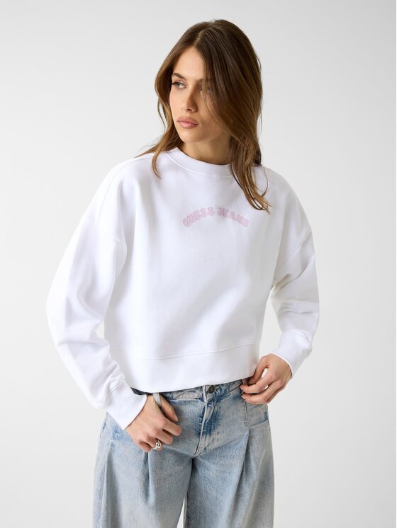 Guess Jeans Guess Jeans Bluza 181315 Biały Classic Fit