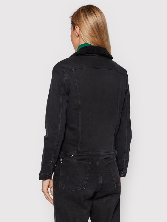 Lee Lee Giacca di jeans Sherpa Rider L54VOKSS 112140288 Nero Regular Fit