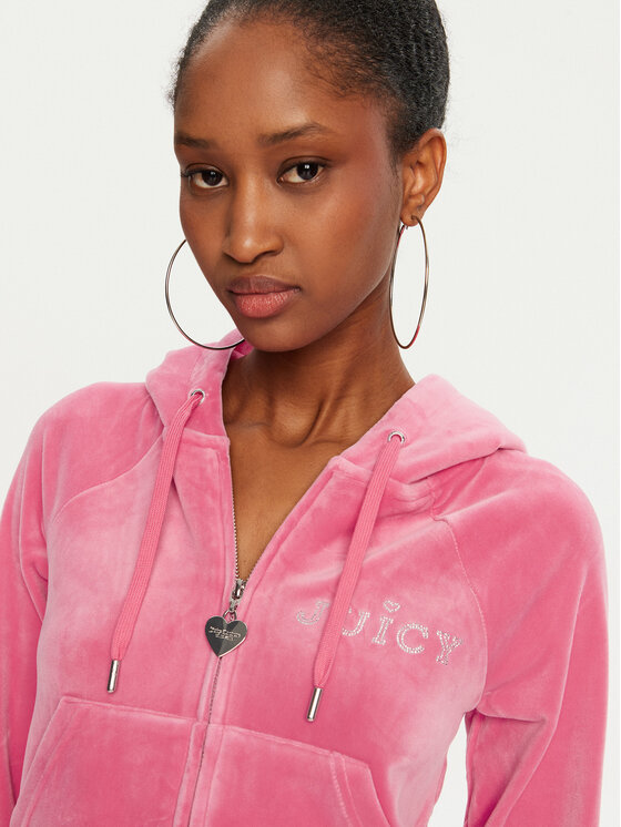 Juicy Couture Juicy Couture Majica dugih rukava Regal Madison JCBAS224828 Ružičasta Slim Fit
