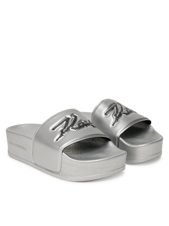 KARL LAGERFELD KARL LAGERFELD Klapki Kondo Maxi KL80872 Srebrny