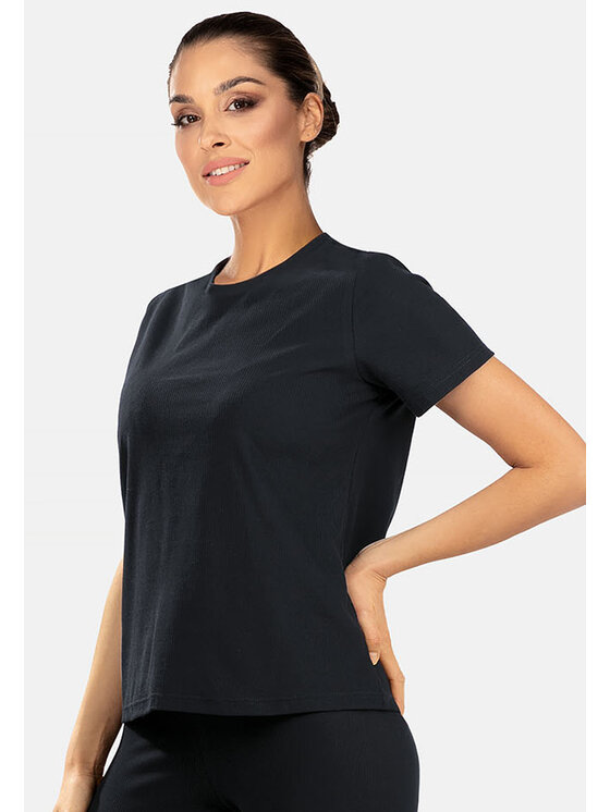 Feba Feba T-Shirt BLU03 Czarny Regular Fit