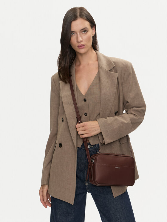 Calvin Klein Calvin Klein Ročna torba Ck Business Camera Bag_Saffiano K60K612571 Rjava