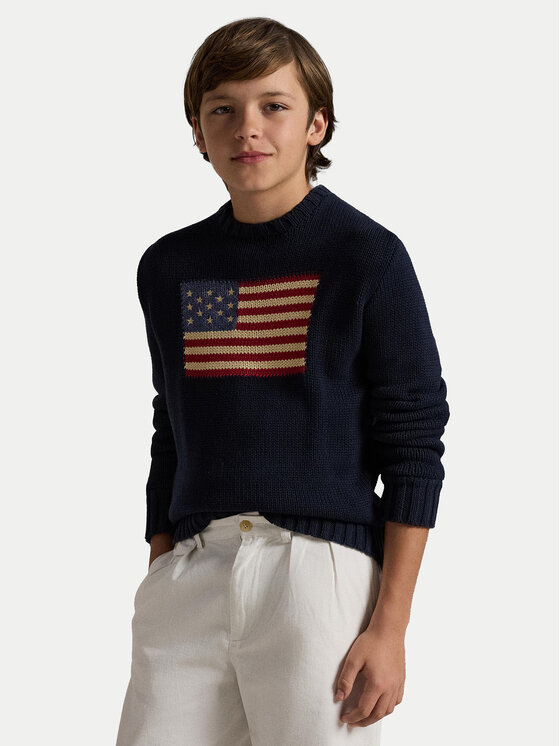 Polo Ralph Lauren Polo Ralph Lauren Pulover Hunter 323668285001 Bleumarin Regular Fit