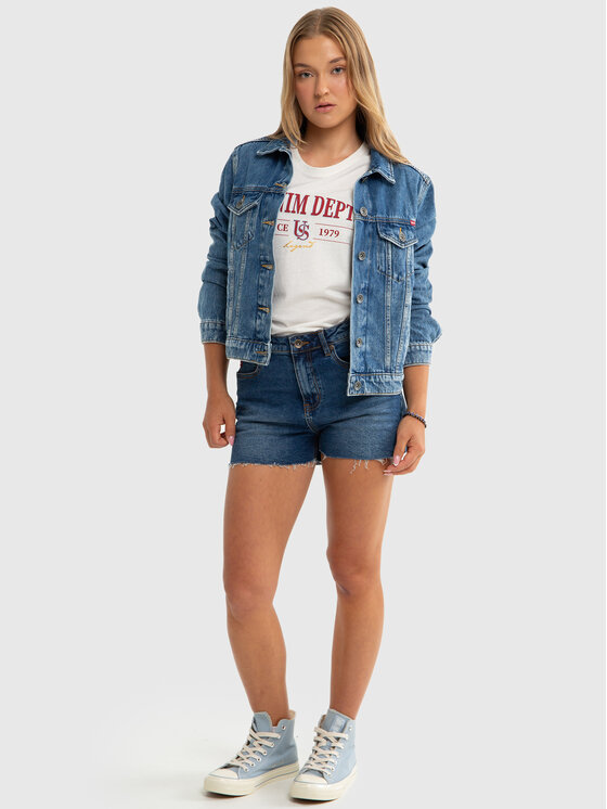 BIG STAR BIG STAR Szorty jeansowe SHAINA Granatowy Skinny Fit
