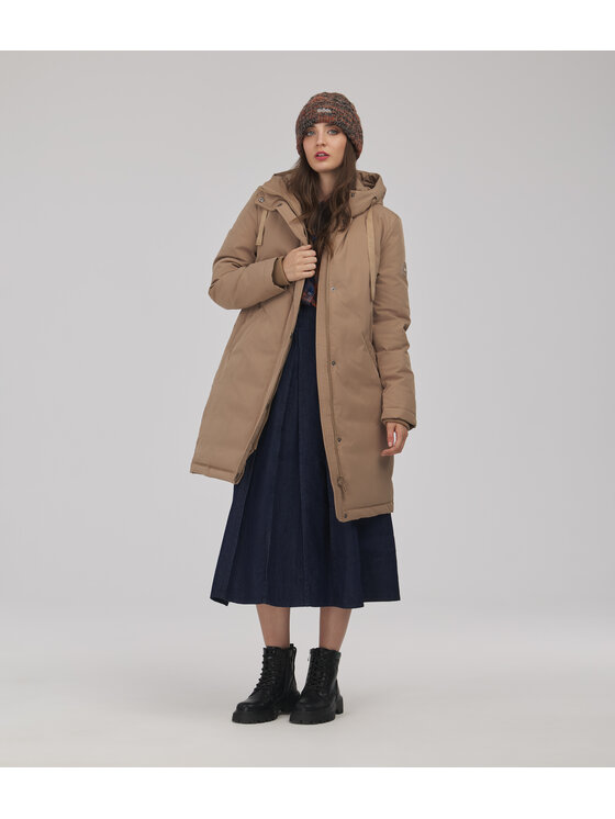 Lee Cooper Lee Cooper Kurtka zimowa MADELINE Brązowy Regular Fit