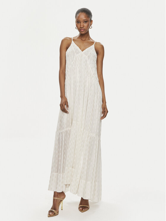 TWINSET Letné šaty 241TT2172 Écru Loose Fit