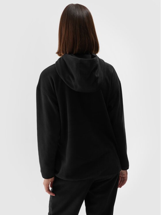 4F 4F Felpa di pile 4FWAW24TFLEF248-20S Nero Regular Fit