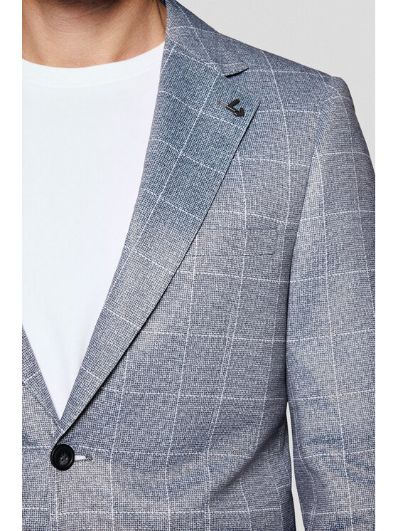 Lancerto Lancerto Marynarka Arborea MA131125000008 Szary Slim Fit
