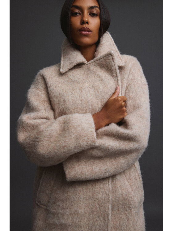 Estro Estro Cappotto ER00115603 Beige Loose Fit