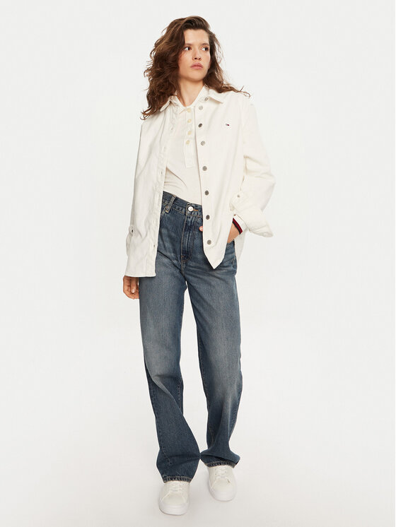 Tommy Jeans Tommy Jeans Camicia DW0DW18871 Écru Relaxed Fit