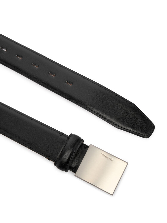 Calvin Klein Calvin Klein Moški pas Logo Plaque Smooth 32Mm LV04D7030G Črna