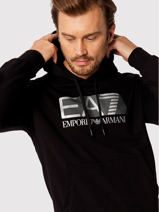 EA7 Emporio Armani EA7 Emporio Armani Mikina 6LPM62 PJ05Z 0200 Černá Regular Fit