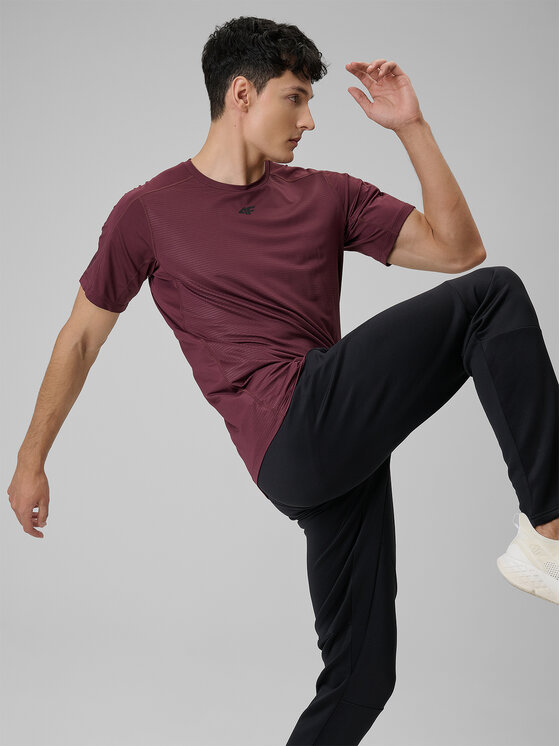 4F 4F Koszulka techniczna VICTORY PACK Bordowy Regular Fit