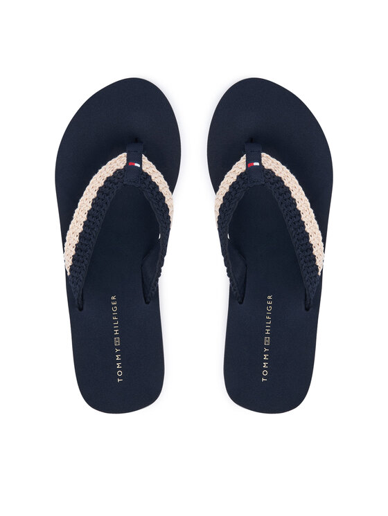 Tommy Hilfiger Tommy Hilfiger Japanke Th Wedge Crochet Summer Sandal FW0FW09420 Tamnoplava