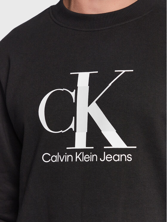 BEH - Темно - Calvin Klein Jeans Zielono-czarna bluza z kapturem - синие  шорты calvin klein Ck Black J20J222781