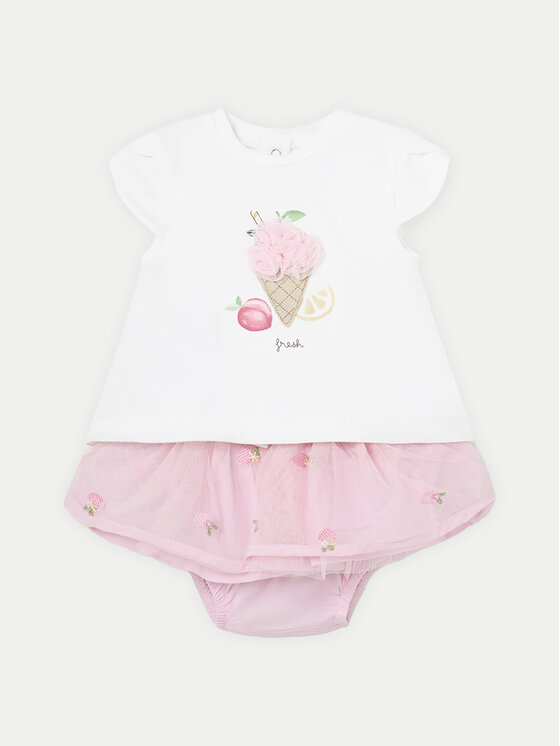 Mayoral Mayoral Set tricou și fustă 1838 Roz Regular Fit
