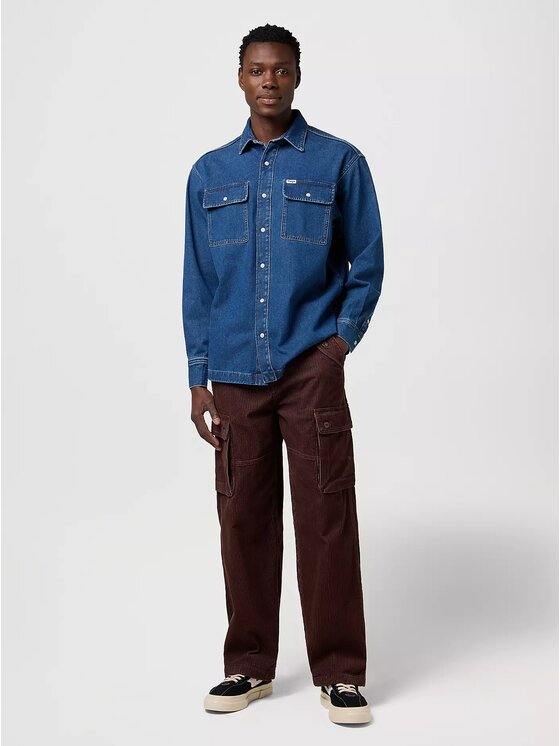 Wrangler Wrangler Pantaloni di tessuto CJ LOOSE CARGO Marrone Loose Fit