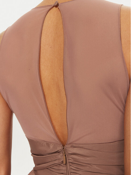 PINKO PINKO Koktel haljina Casalfermo 102777 Y3LE Smeđa Regular Fit