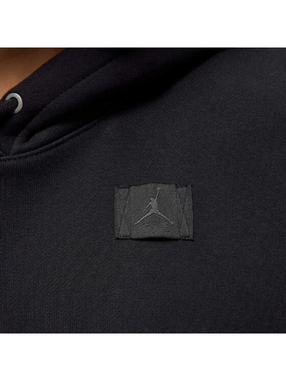 Nike Nike Bluza Flight Fleece Satin-Lined Pullover Hoodie Czarny Regular Fit