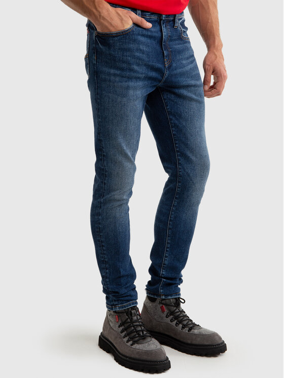 BIG STAR BIG STAR Jeansy DERIC HIGH WAIST Granatowy Skinny Fit