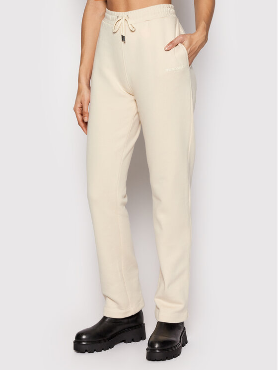 The Kooples Spodnji del trenirke FJOG24000K Bež Regular Fit