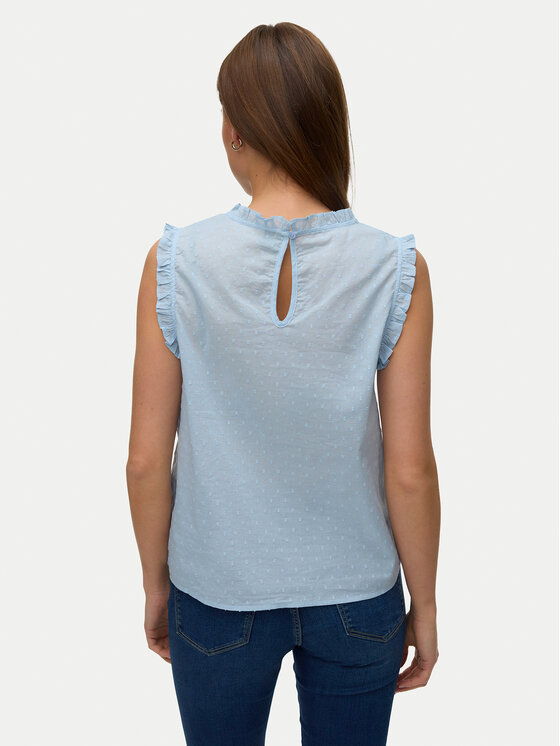 Vero Moda Vero Moda Top Trine 10342734 Niebieski jasny Regular Fit