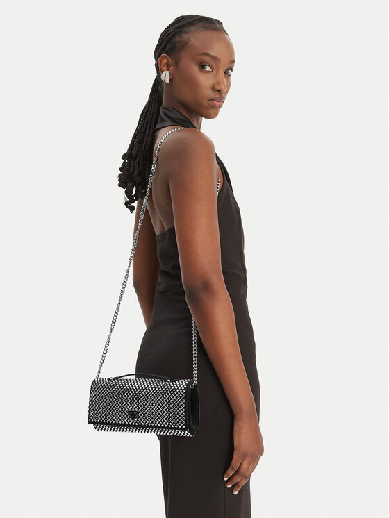 Guess Guess Дамска чанта Tasmin Mini HWRY99 31710 Черен