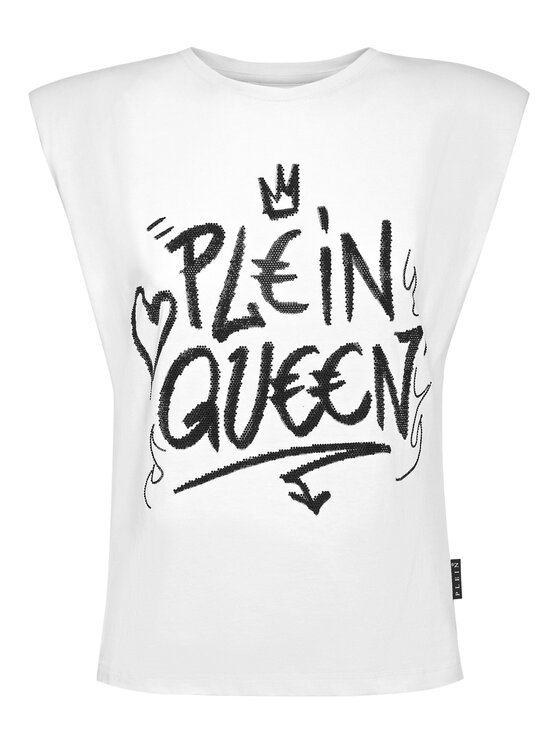PHILIPP PLEIN PHILIPP PLEIN Tank top 845 Biały Skin Tight Fit