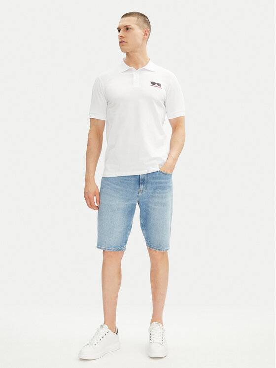 KARL LAGERFELD KARL LAGERFELD Polo majica 745400 552235 Bela Slim Fit