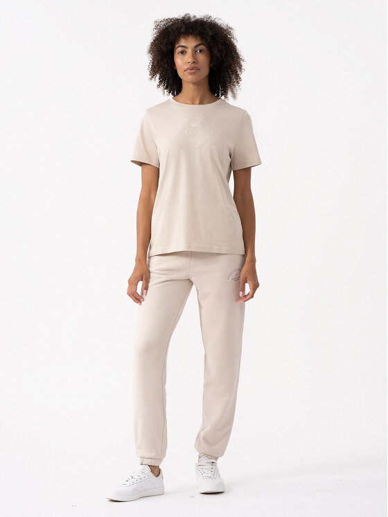 4F 4F Pantaloni trening 4FAW23TTROF472 Bej Regular Fit