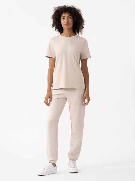 4F Jogginghose 4FAW23TTROF472 Beige Regular Fit