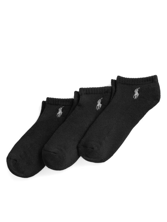 Set de 3 perechi de șosete medii pentru bărbați Polo Ralph Lauren 455972885001 Negru