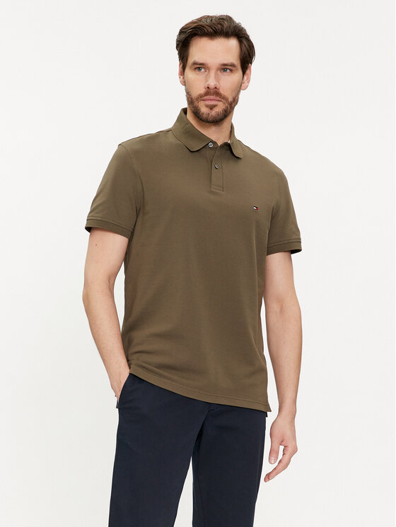 Tommy Hilfiger Polo 1985 MW0MW17770 Haki Regular Fit