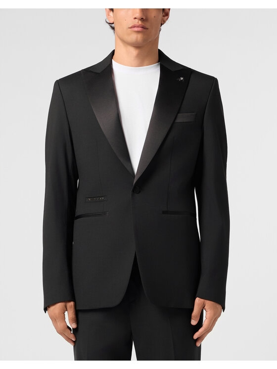 PHILIPP PLEIN PHILIPP PLEIN Marynarka 31561 Czarny Regular Fit