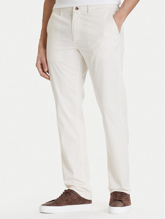 Tommy Hilfiger Tommy Hilfiger Chino kalhoty Denton MW0MW41923 Écru Straight Fit