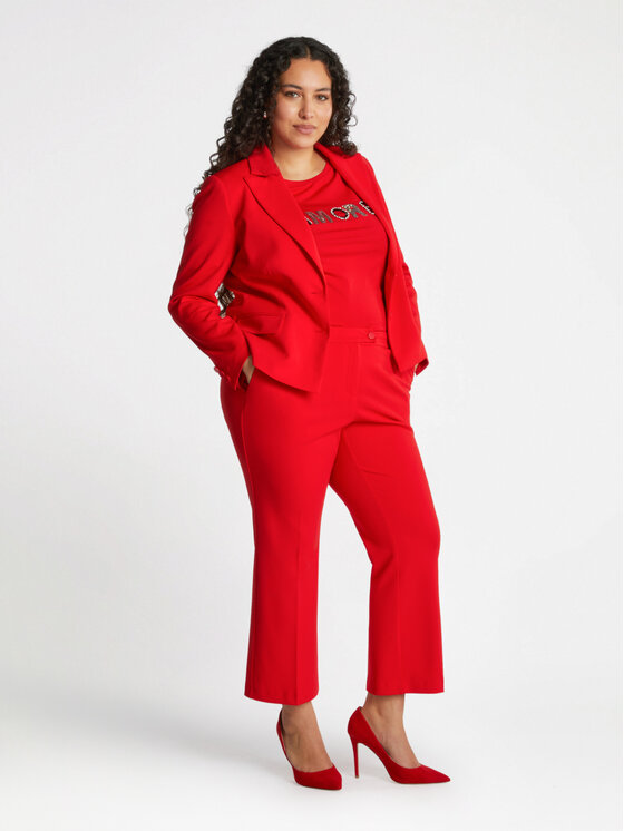 Fiorella Rubino Fiorella Rubino Pantaloni di tessuto P696L002079N016 Rosso Flare Fit