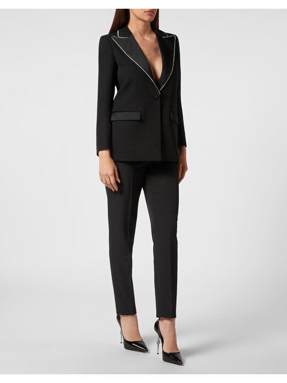 PHILIPP PLEIN PHILIPP PLEIN Marynarka 2951 Czarny Loose Fit